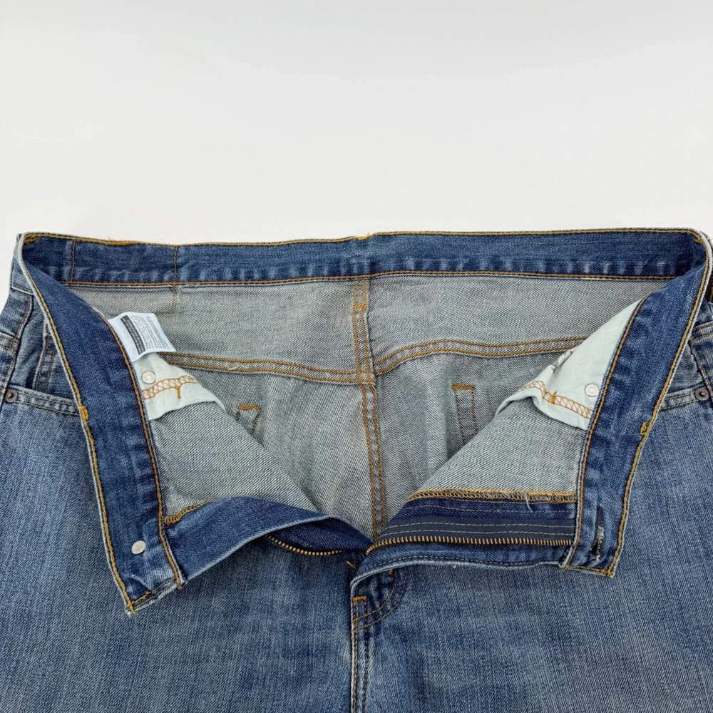 Levis 569 Loose Straight Jeans Medium Wash Baggy Denim 38x33 Blue